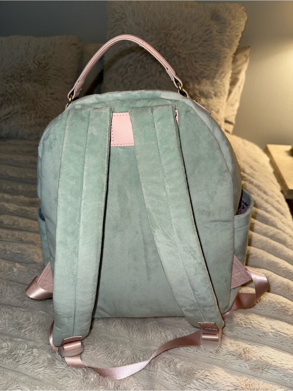 Juicy couture Velour Backpack with Mini Purse and Pom Charm - Picture 5 of 9
